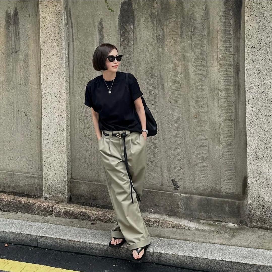 ok.soon×dickies wide chino pants ベージュ L