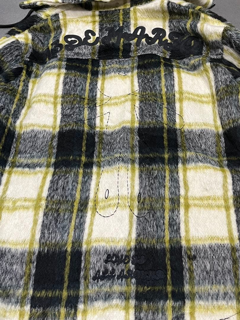 新品 13DE MARZO ジャケット チェック柄　テディベア付き フード付き