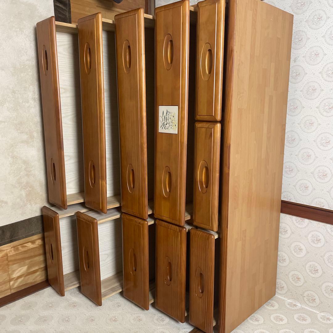 カントリー調木製タンス 引き出し10個 ナチュラルウッド