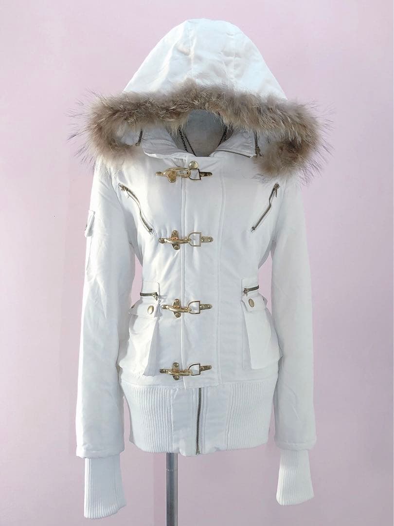 ファー モッズコート ホワイト Y2K 平成ギャル フェアリーグランジ 希少