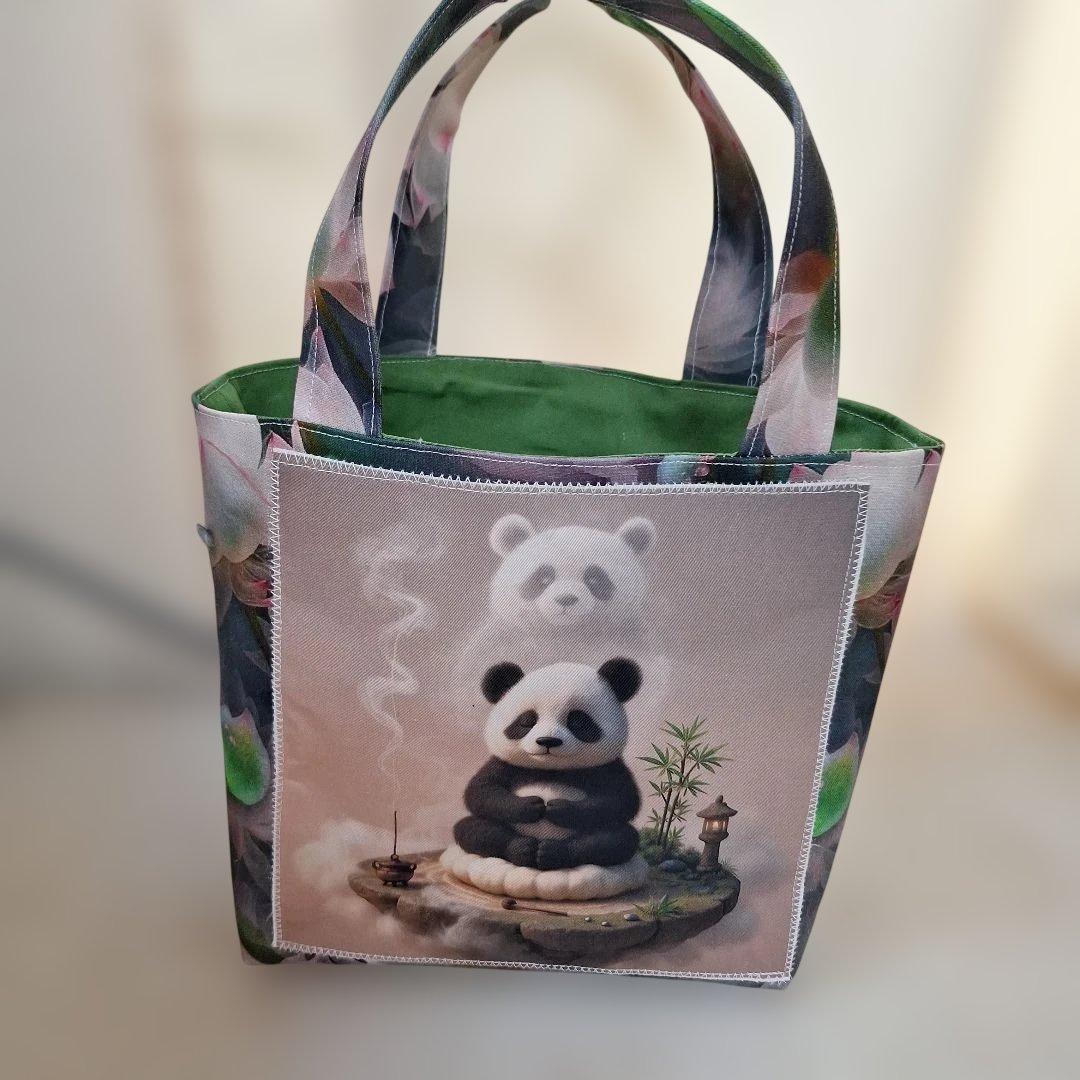 激レア柴犬パネル生地　ハンドメイド　ミニバック　フラットポーチ