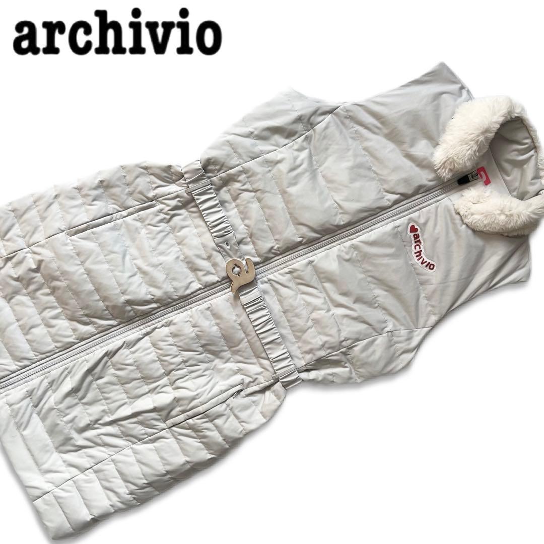 ARCHIVIO アルチビオ　ダウン　ワンピース　ファー　中綿　38 M グレー