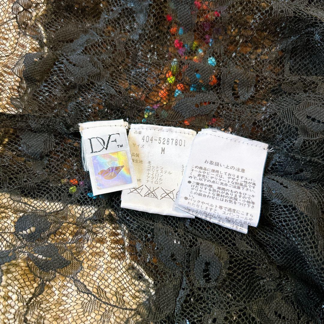 ダイアンフォンファステンバーグ　ニットワンピース　ラップドレス　ブラック　M