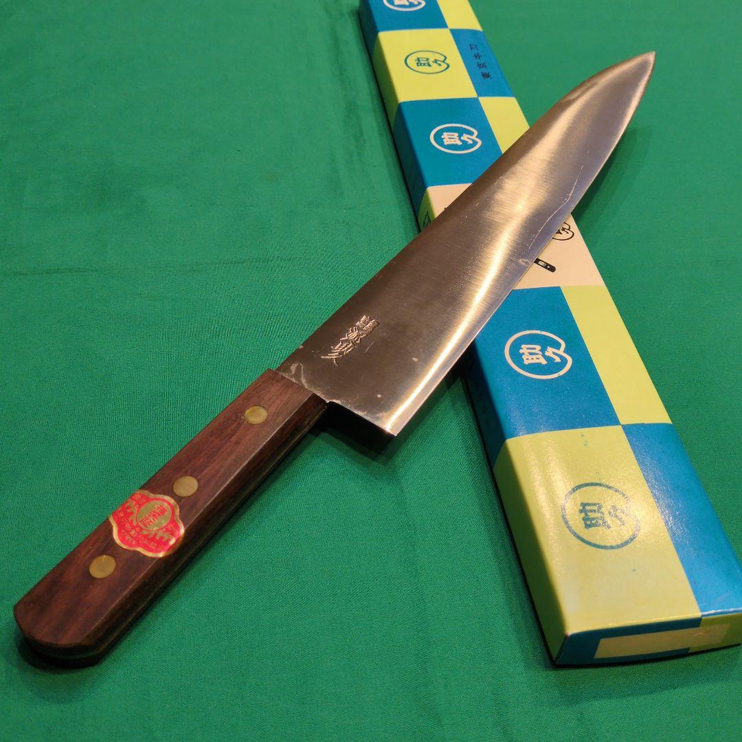 源助久　日本鋼　大型牛刀包丁 尺　300㍉