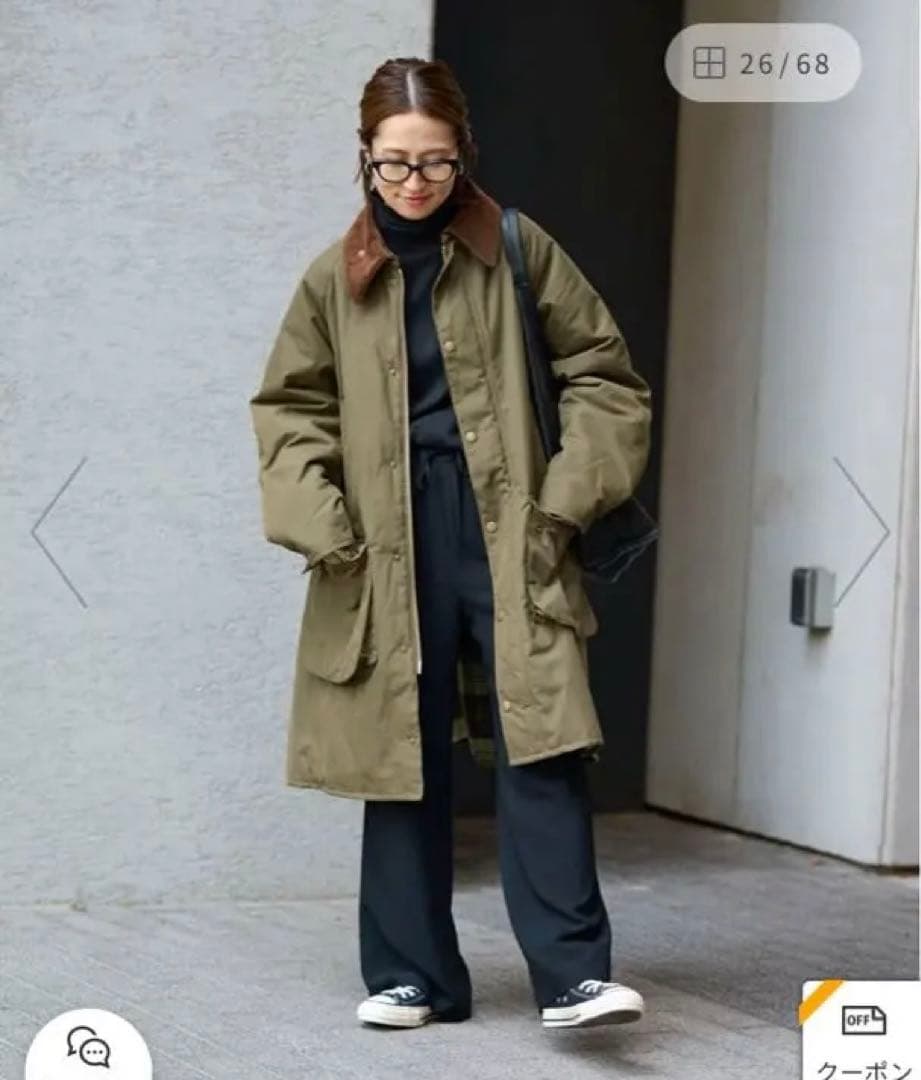 ⭐︎　FRAMeWORK＊Barbourバブアー　ミリタリーコート