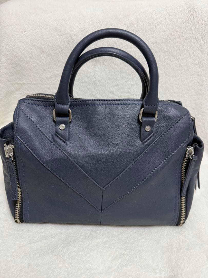 ディーゼル　ミニボストン　ハンドバッグ　ショルダーバッグ　ネイビー　未使用品