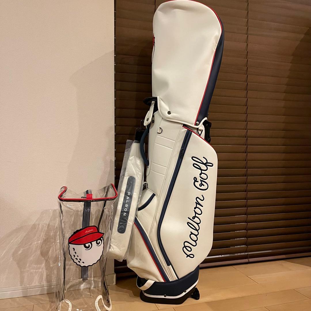 【即発送】MALBON マルボンゴルフ キャディバッグ ゴルフバッグ WHT白