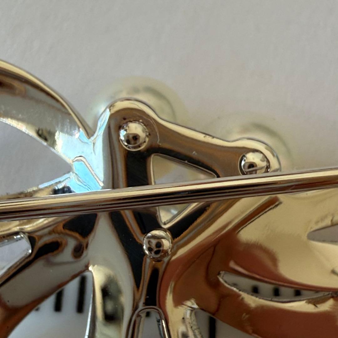 ミキモト　リーフ　シルバー　ブローチ