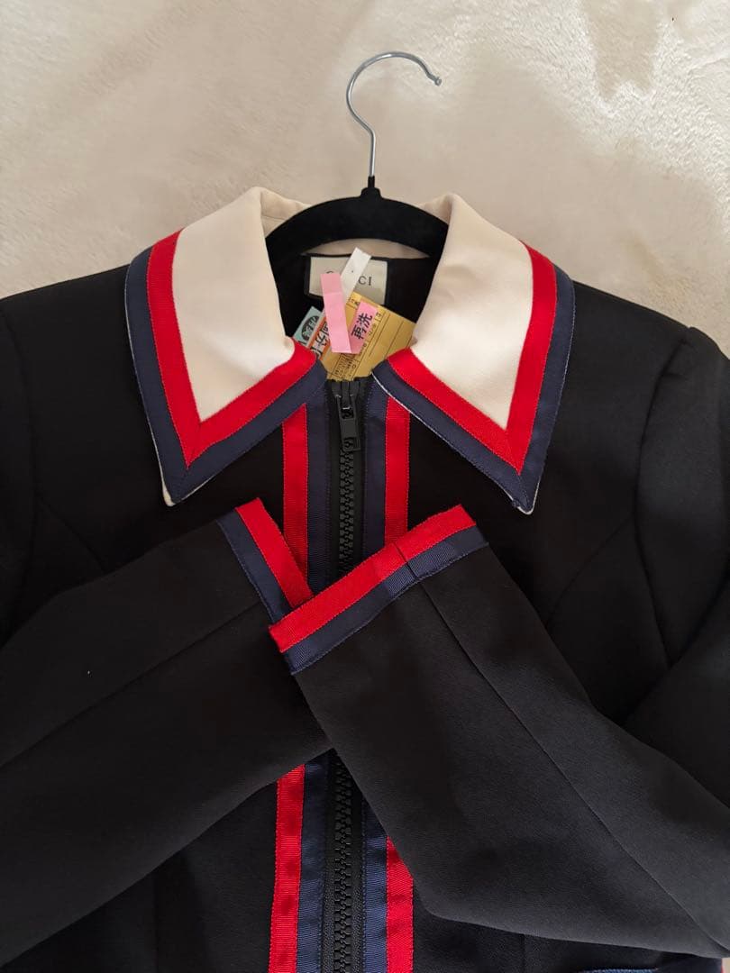 berkinab 様　GUCCI グッチレッド&ネイビーラインワンピースSサイズ