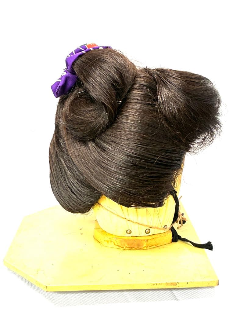 夜会巻き風変わり結い、小サイズ(網無しタイプ)、中古舞踊かつら、大衆演劇かつら