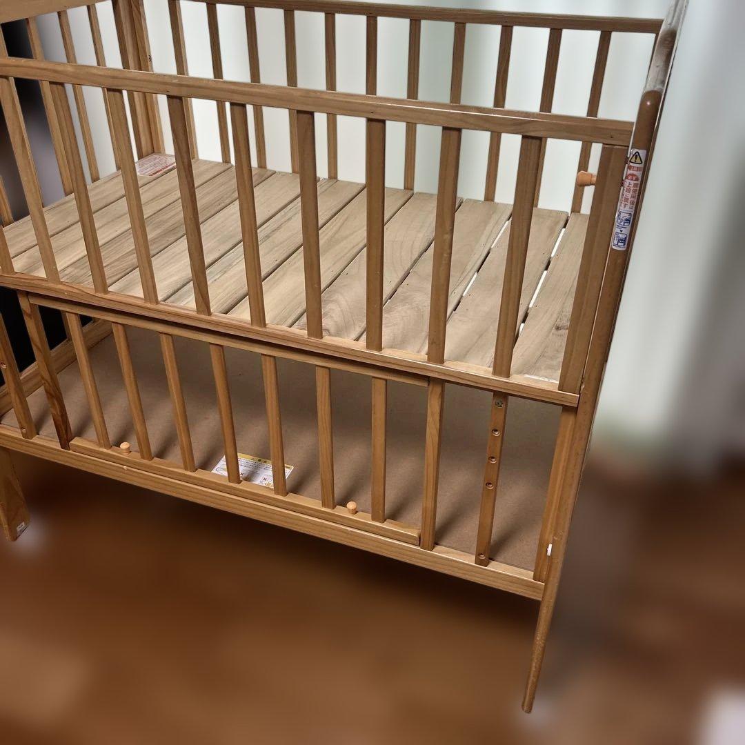 カトージ　ハイポジション ベビーベッド アーチ ナチュラル レギュラー