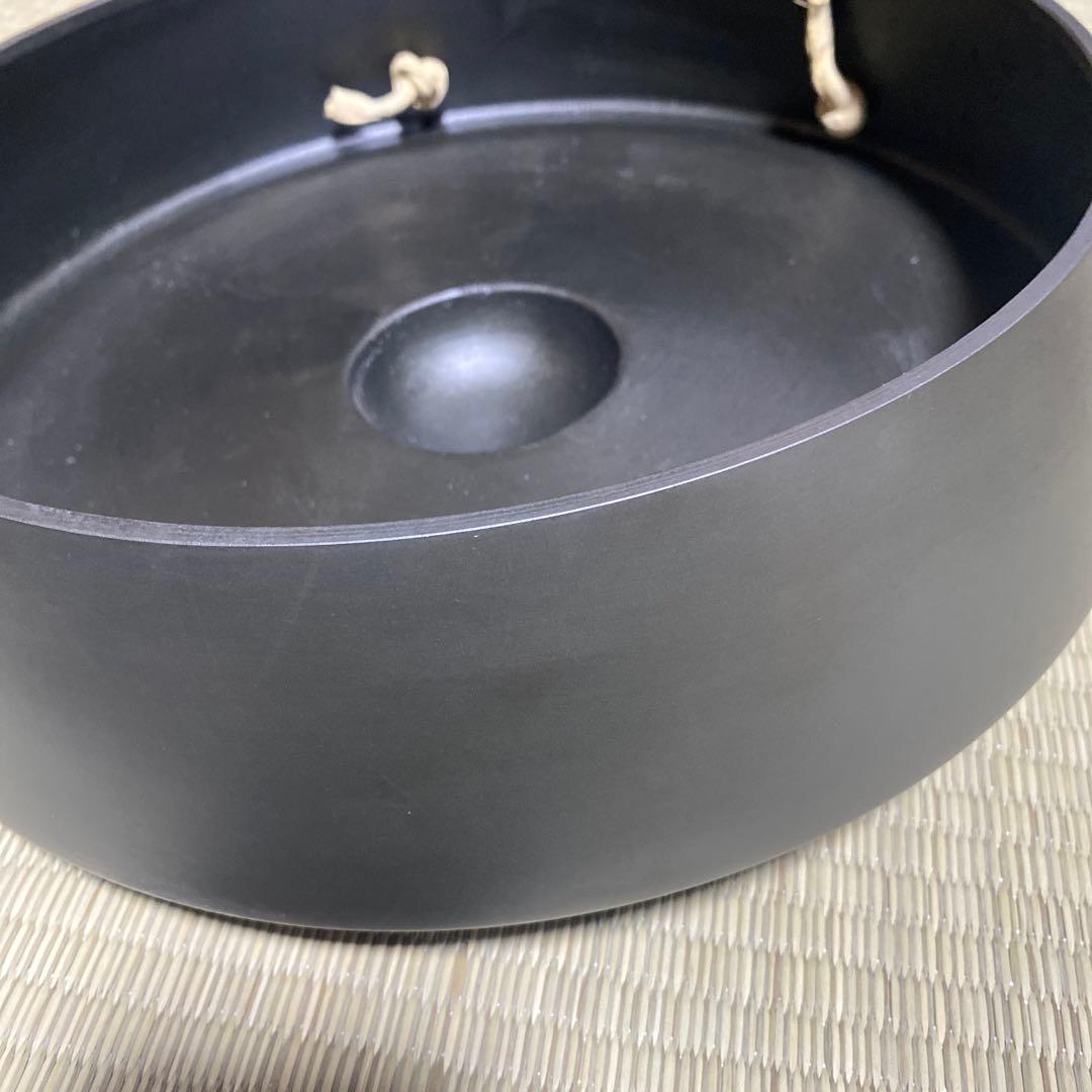 茶道具　①銅羅とバチ　※②木枠（別売り） ①と②はセット販売です