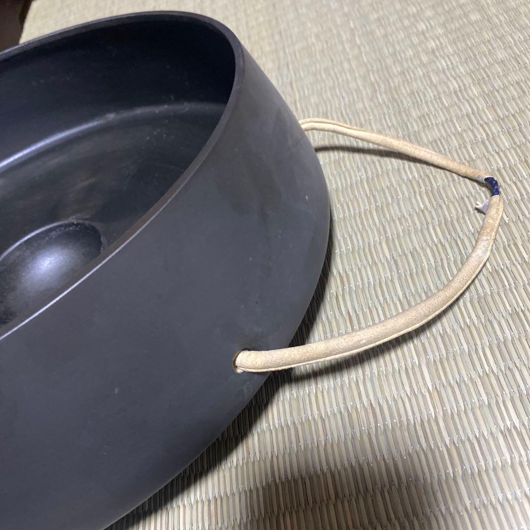 茶道具　①銅羅とバチ　※②木枠（別売り） ①と②はセット販売です