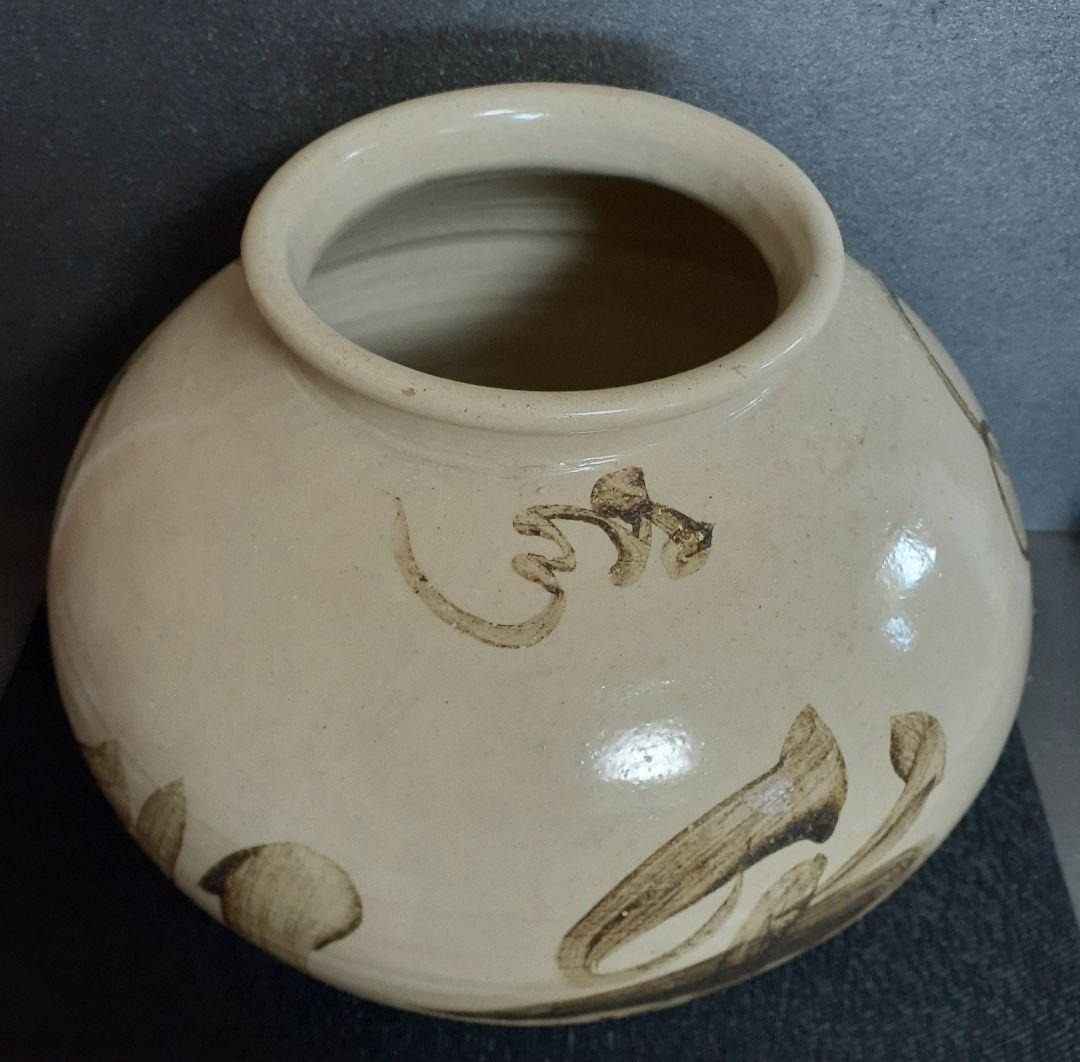 李氏朝鮮時代　韓国古美術　李朝古陶磁器　李朝　鉄砂　鉄絵　大壺　丸壺　酒会壺