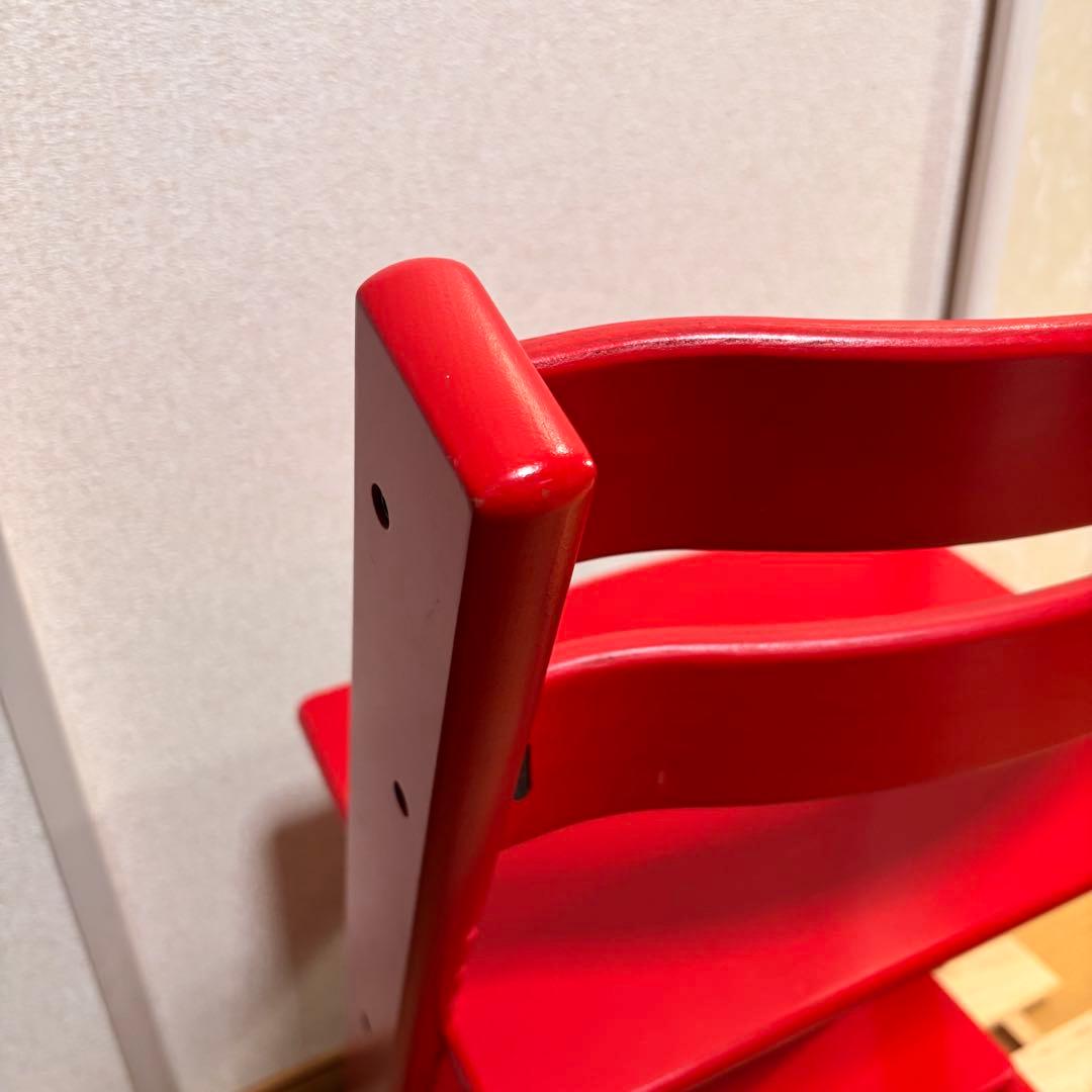 ストッケ トリップトラップ ベビーチェア レッド シリアル3 ハイチェア 椅子②