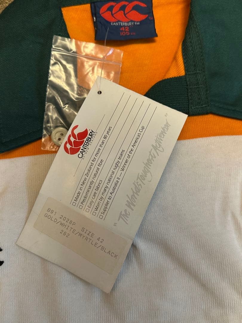 希少　CANTERBURY ラガーシャツ 42サイズ　ANZACS XV