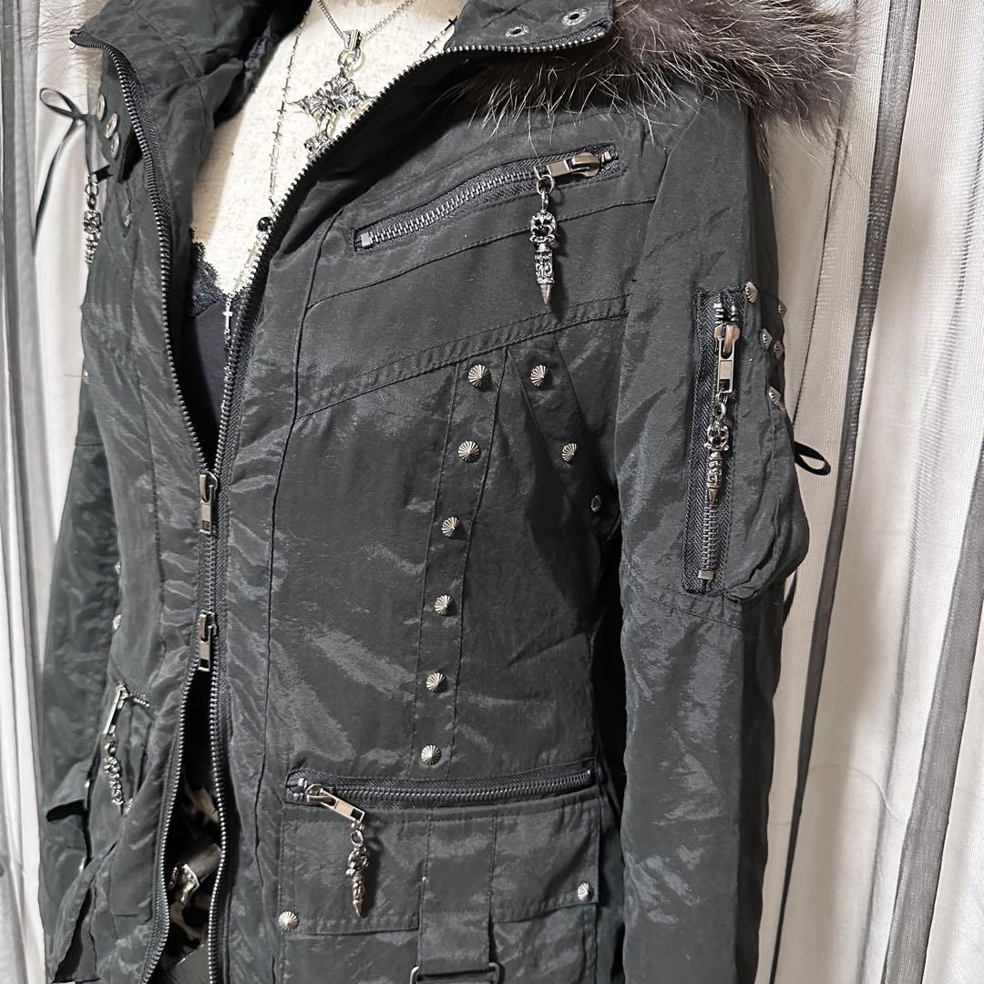 激レア【d.i.a】平成ギャルy2k　ファー付きモッズコート　グランジ　アウター