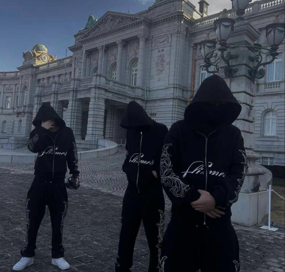 Yvng Patra着用　Grave of slimes セットアップ　ブラック