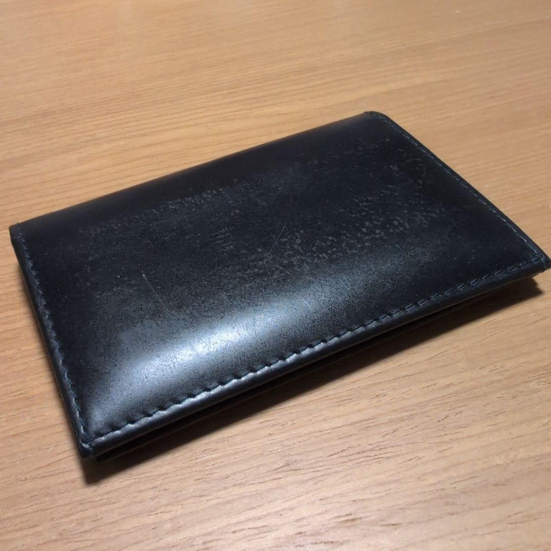 ETTINGER 名刺入れ ネイビー/イエロー ロイヤルコレクション