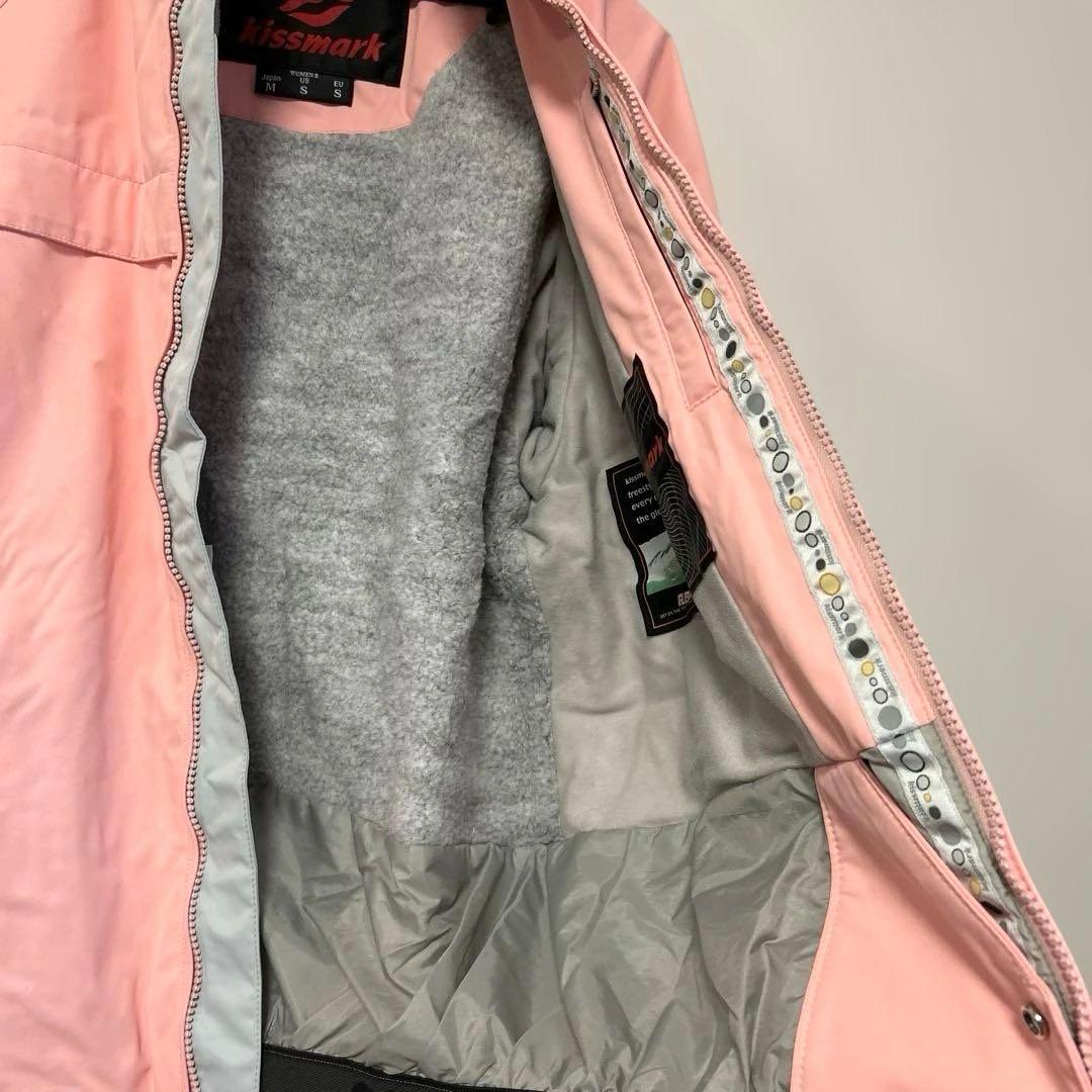 kissmark スノボウェア レディース M 上下セット ピンク× グレー