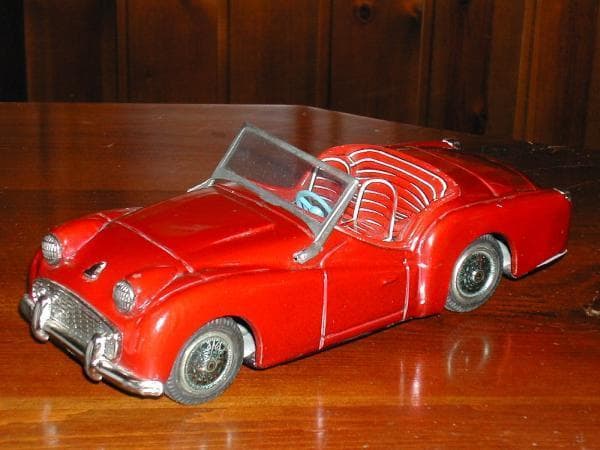 ☆ブリキ☆1950年代、BANDAI TRIUMPH TR3 レッド