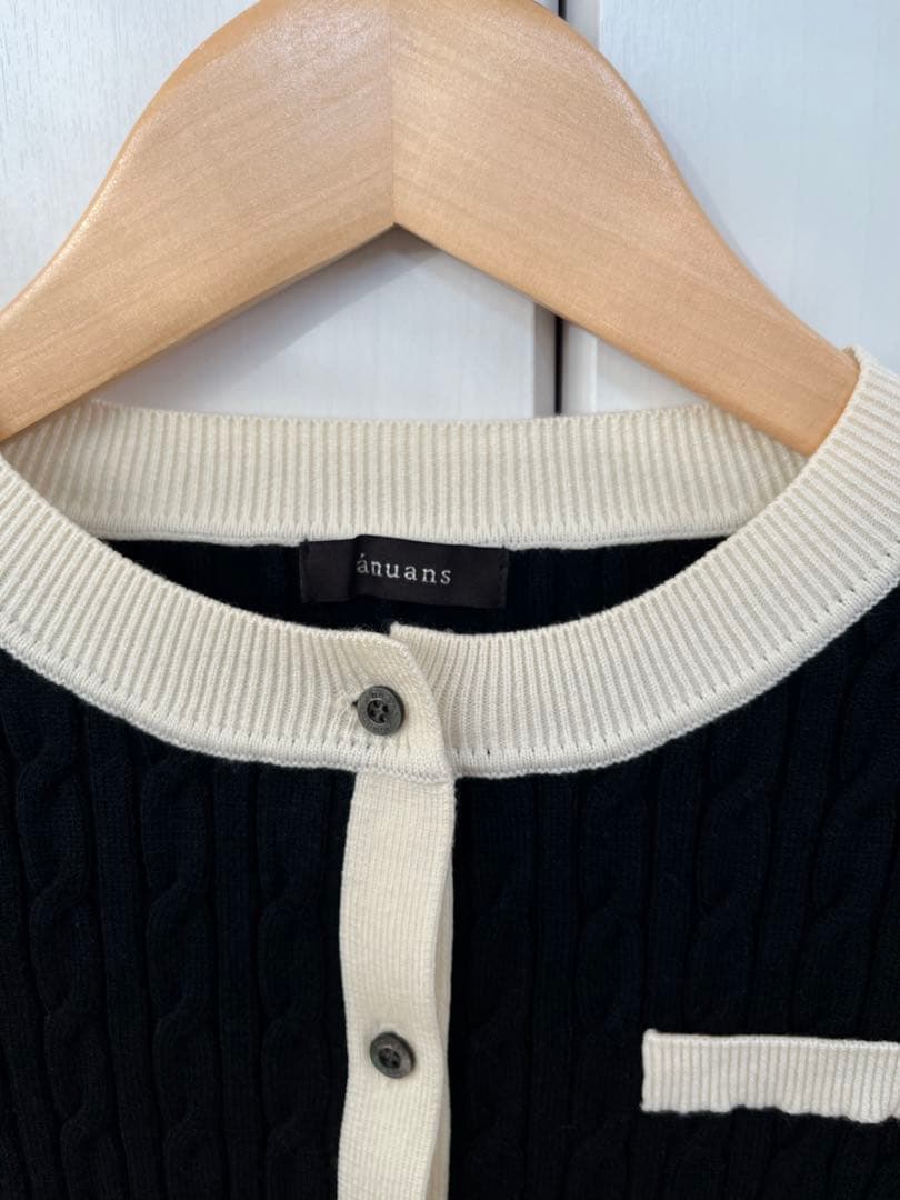 とん⭐︎anuans⭐︎新品リトルケーブルニットカーディガン