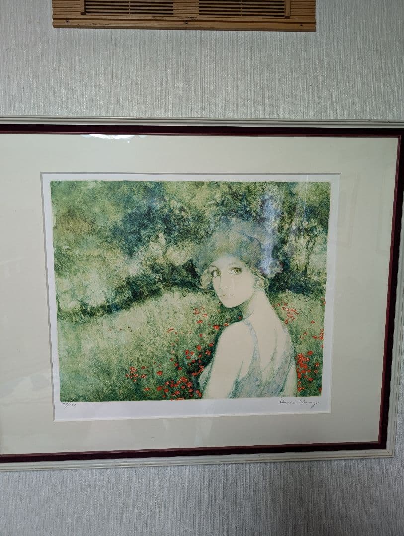 シャロワ のリトグラフィによる女性の肖像