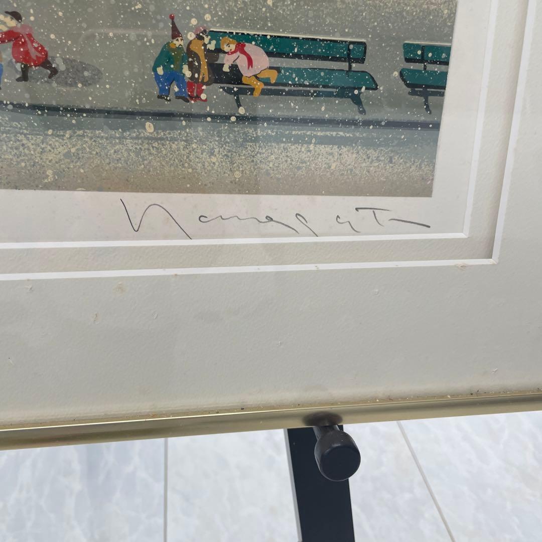 ヒロヤマガタ そり遊び 絵画 アート 古代 希少