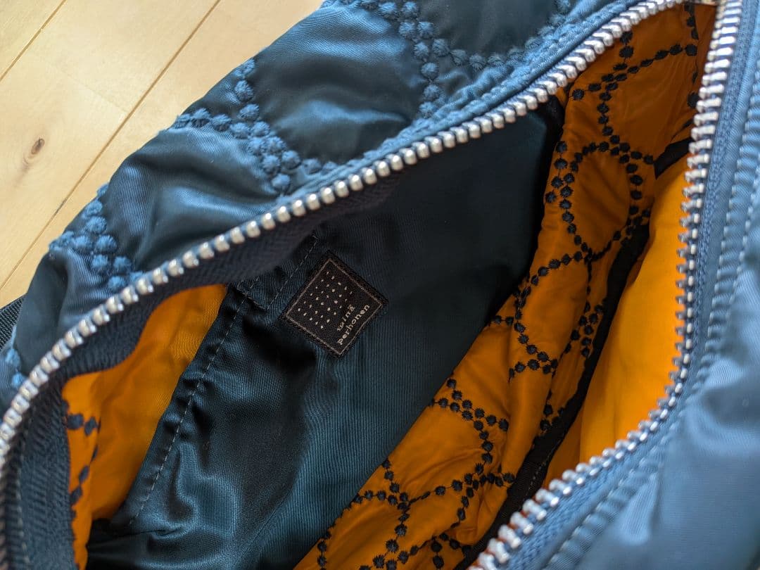 ミナペルホネン タンバリン PORTERコラボ ボディバッグ ブルー