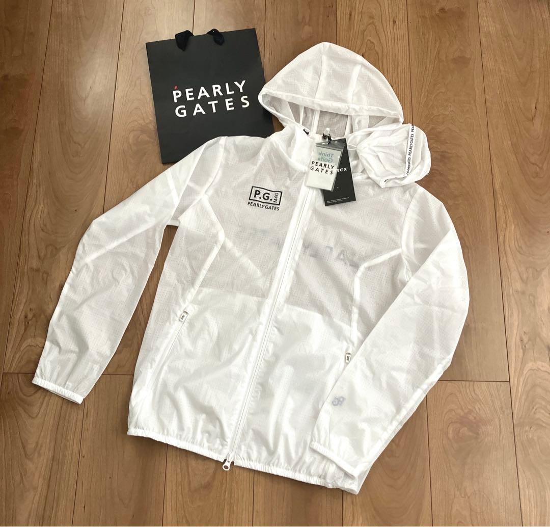 パーリーゲイツ ジャケット ウィンドブレーカー レディース 白 サイズ0 【新品