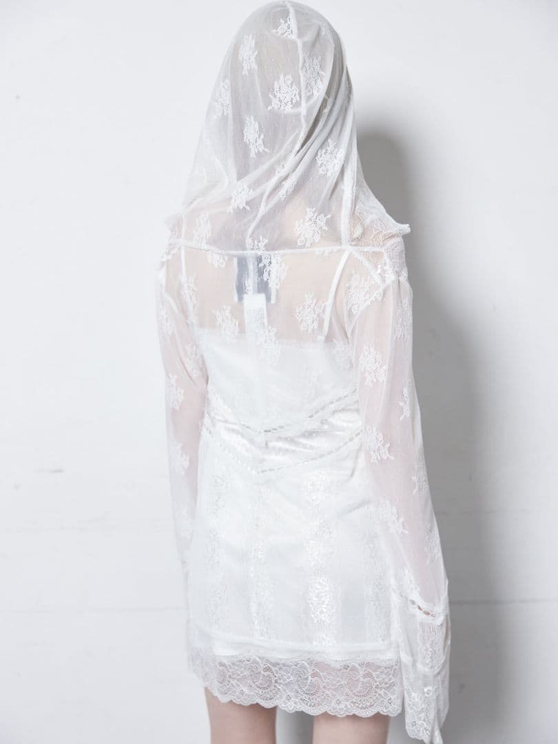 ワンピース neith. Veil Off-shoulder Dress(White)