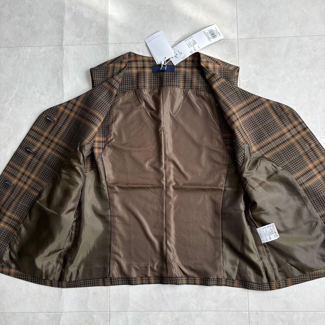 新品タグ付✨キャロウェイ チェック柄ベスト 茶系 L きれいめ ゴルフ