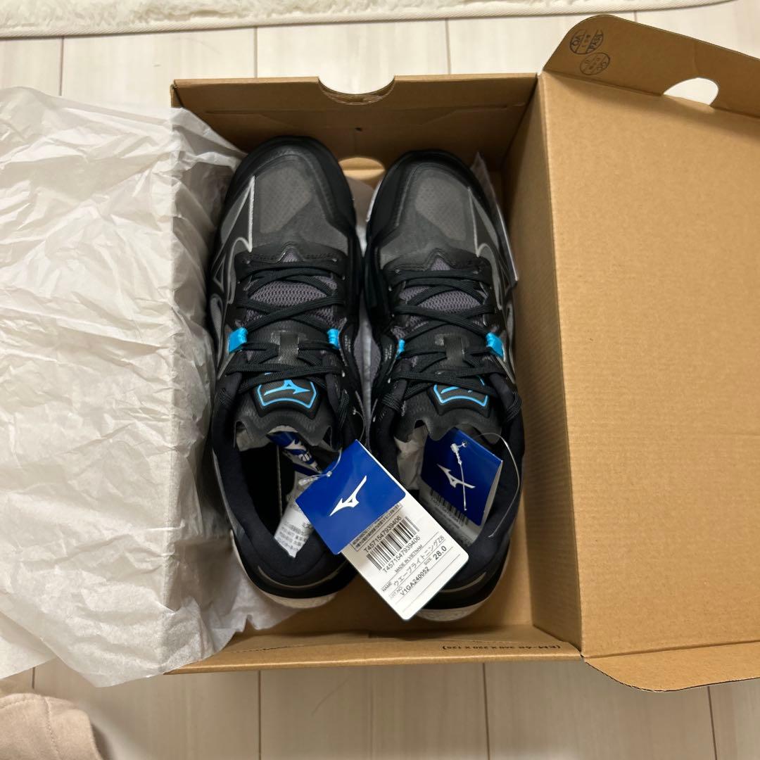 Mizunoバレーボールシューズ28cm28.5ブラックウェーブライトニングz8