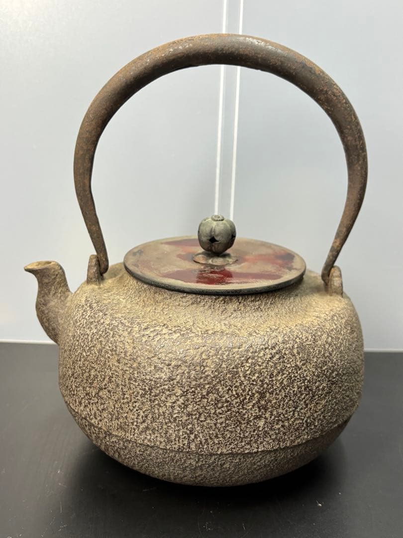 龍文堂造 鉄瓶 鉄製 丸型鉄瓶 急須 工芸品 金属工芸 骨董品