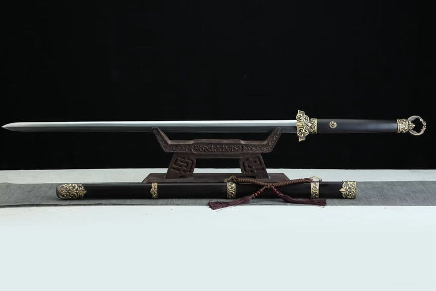 少帝唐剣（黒檀タイプ）古兵器 武具　刀装具　日本刀　模造刀 居合刀
