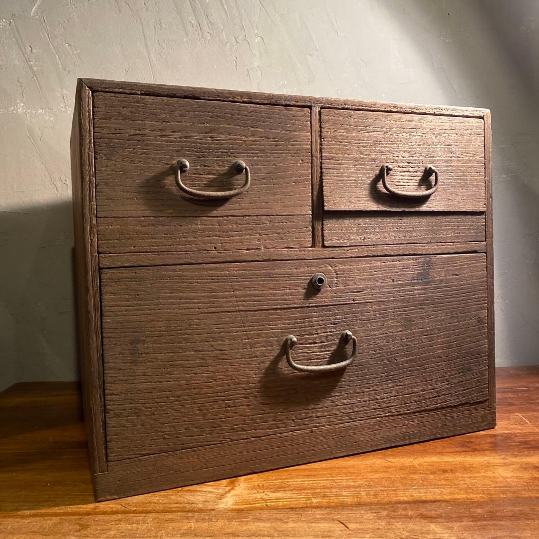 時代物 小引き出し 総桐 小箪笥 骨董品 古家具 古民家 収納 アンティーク