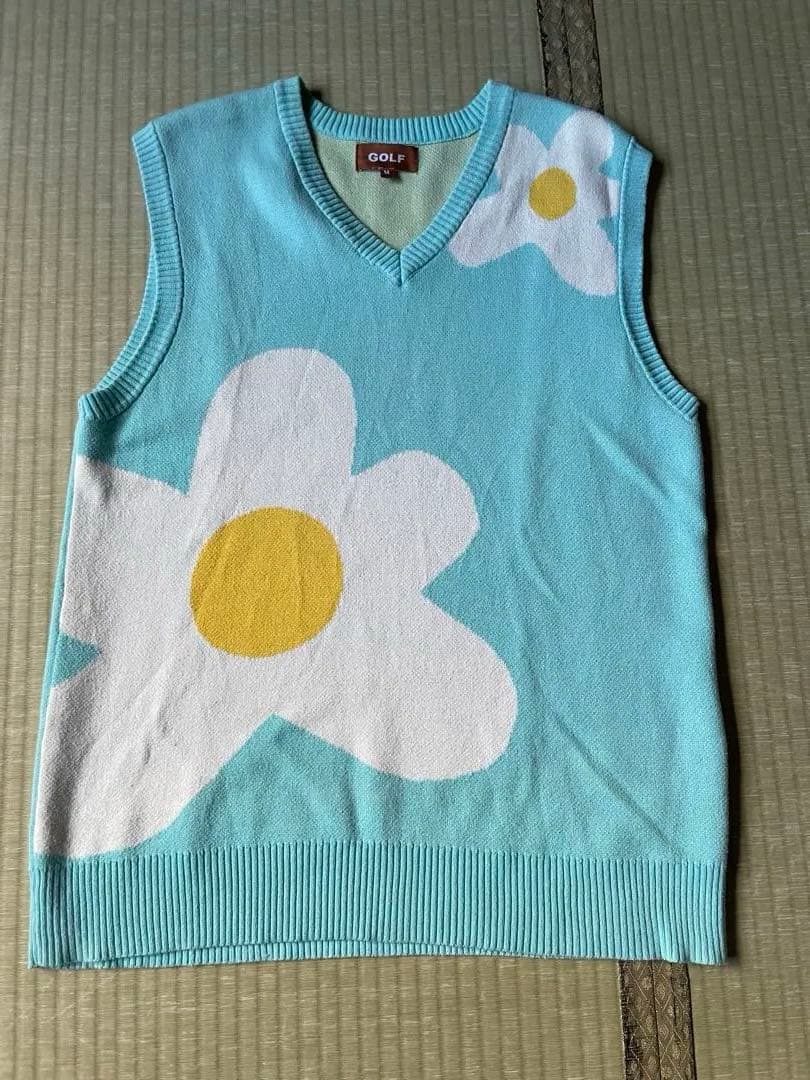 GOLF WANG 花柄 ベスト M