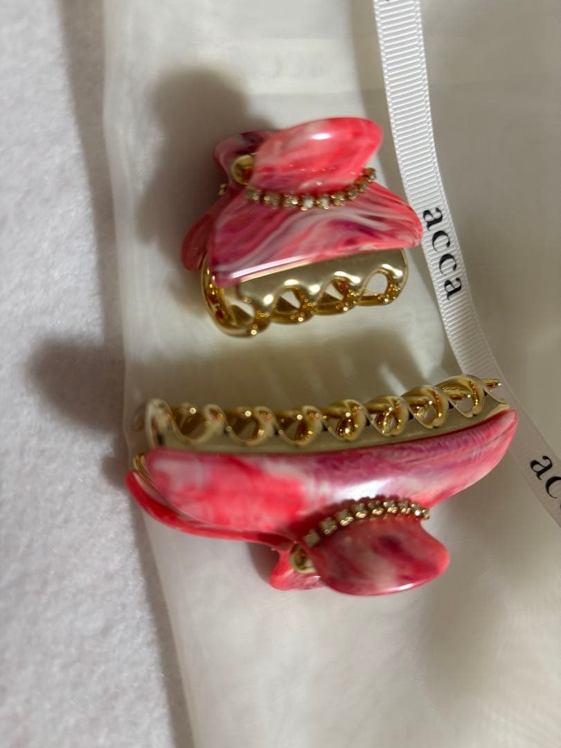 【新品同様】acca クリップ　マーブル　コラーナ　2個組　セット