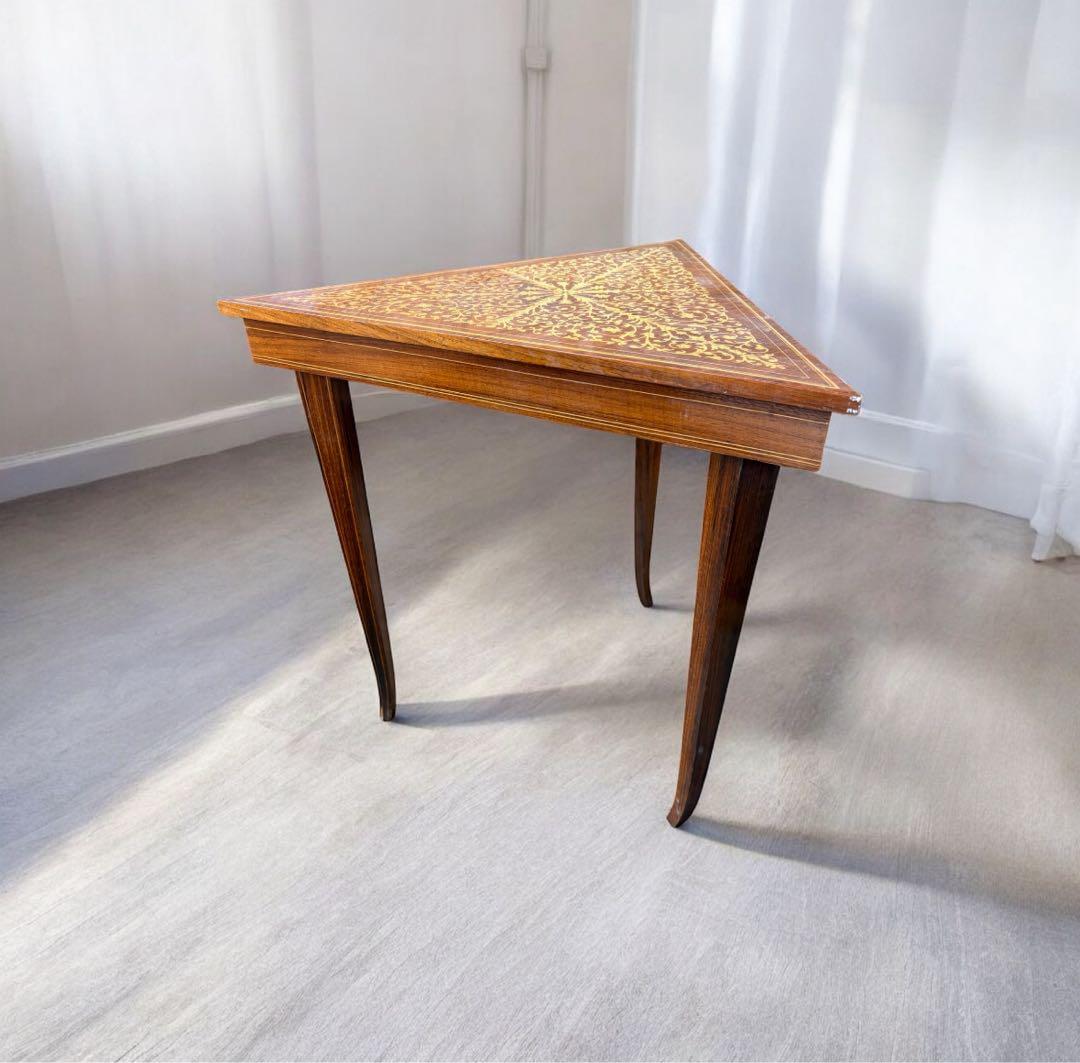 REUGE コンソール 象嵌 オルゴール 小物入ボックス付き サイドテーブル