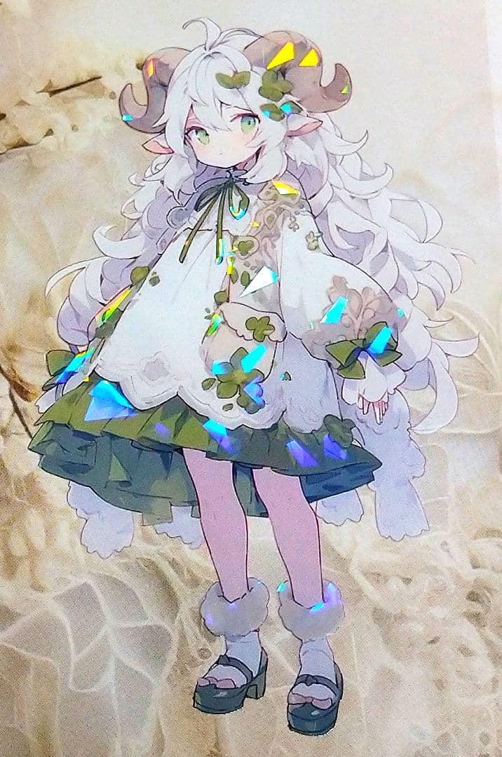 廃盤品✩J790＃白羊座-茉莉(贝壳光)銀河絵日切り売り海外人物女の子AIマステ