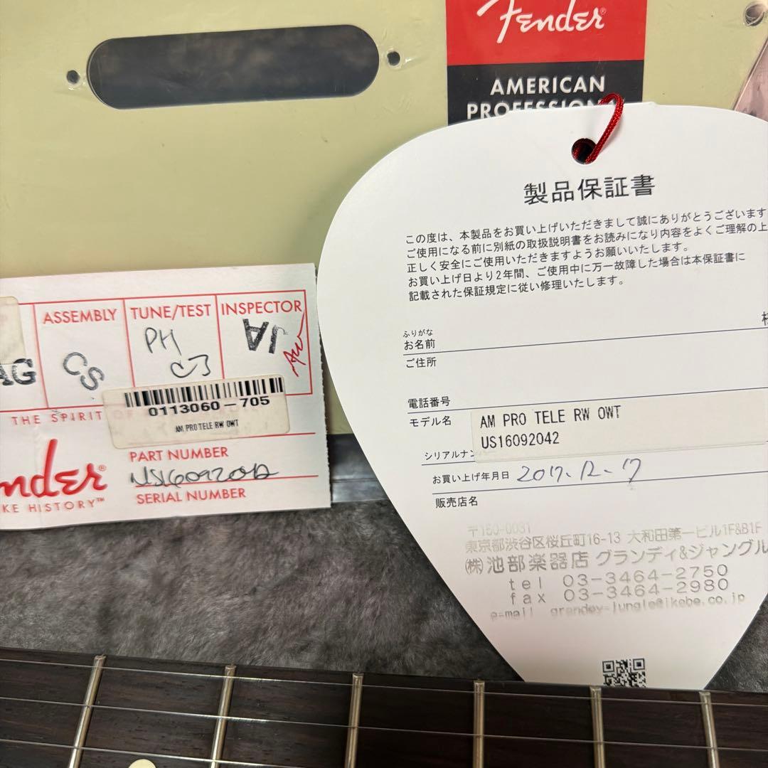 Fender AMPRO TELE RW OWT16年製未使用　テレキャスター