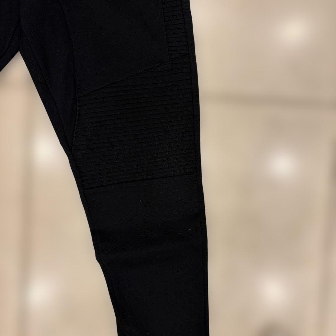 CRONOS スリムフィットパンツ　ブラック