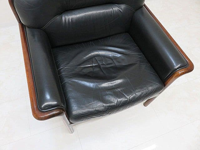 カンディハウス 「クイーン」総革パーソナルソファ　　1人掛けソファ/1Pソファ