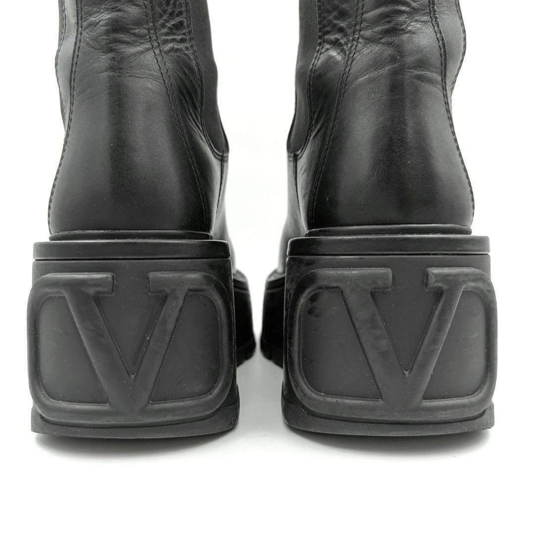 VALENTINO 厚底 サイドゴアブーツ ユニークフォーム Vロゴ