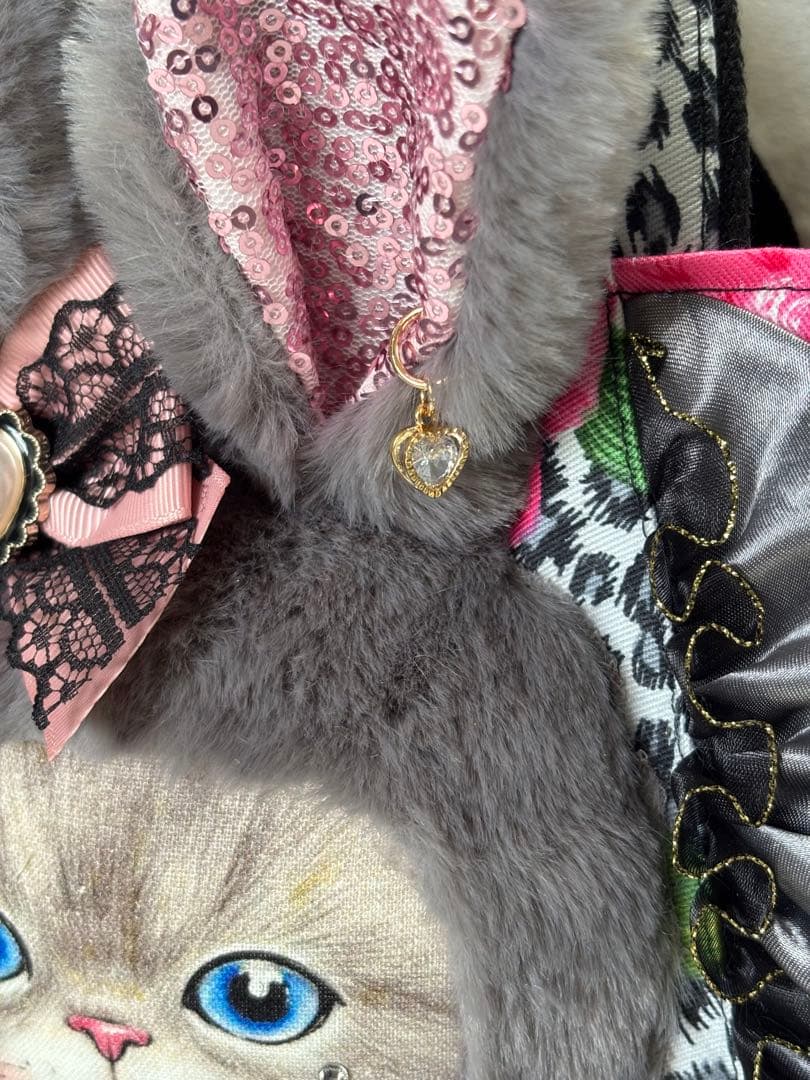 あ*い様 コヤンイサムチョン　ハンドメイド　フリルトートバッグ　ヒョウ柄　ルミち