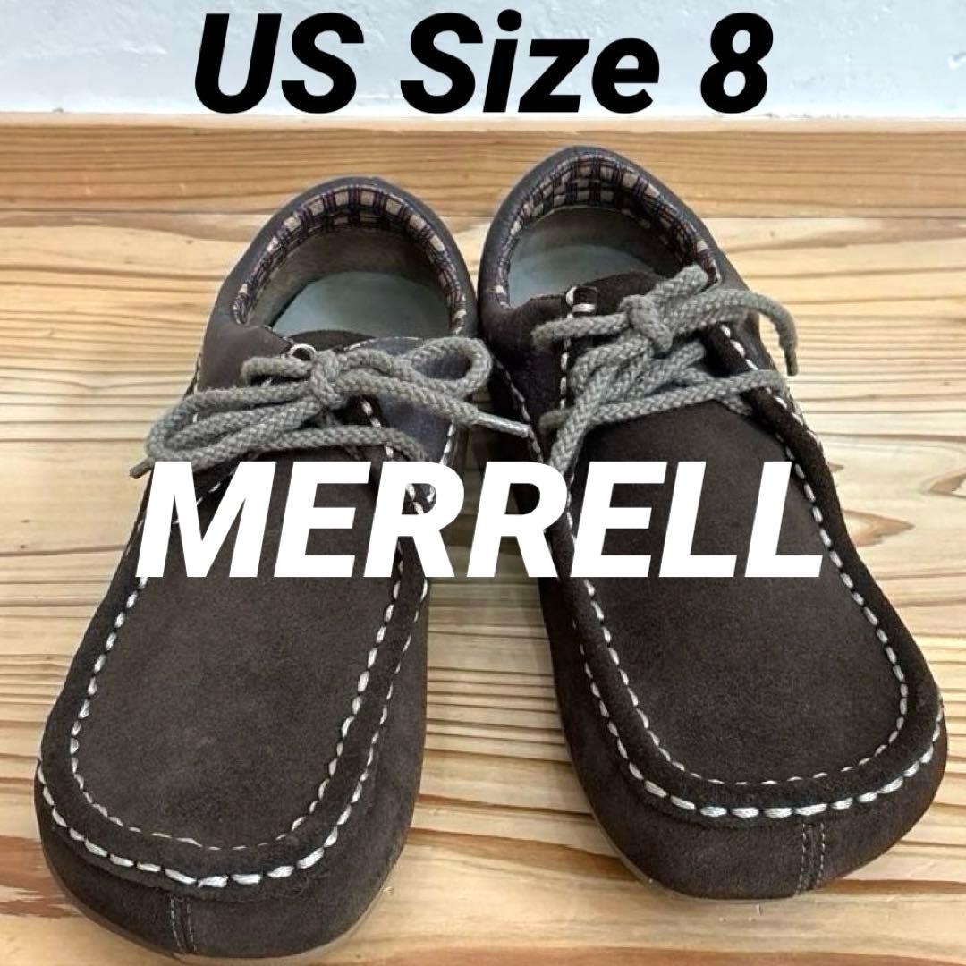 ダークブラウン MERRELLUS　サイズ8　スエード　ウーマン　メレル