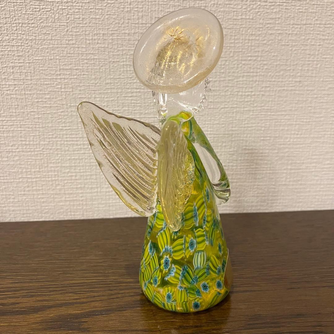 ベネチアングラス　天使　ミルフィオリ　Murano