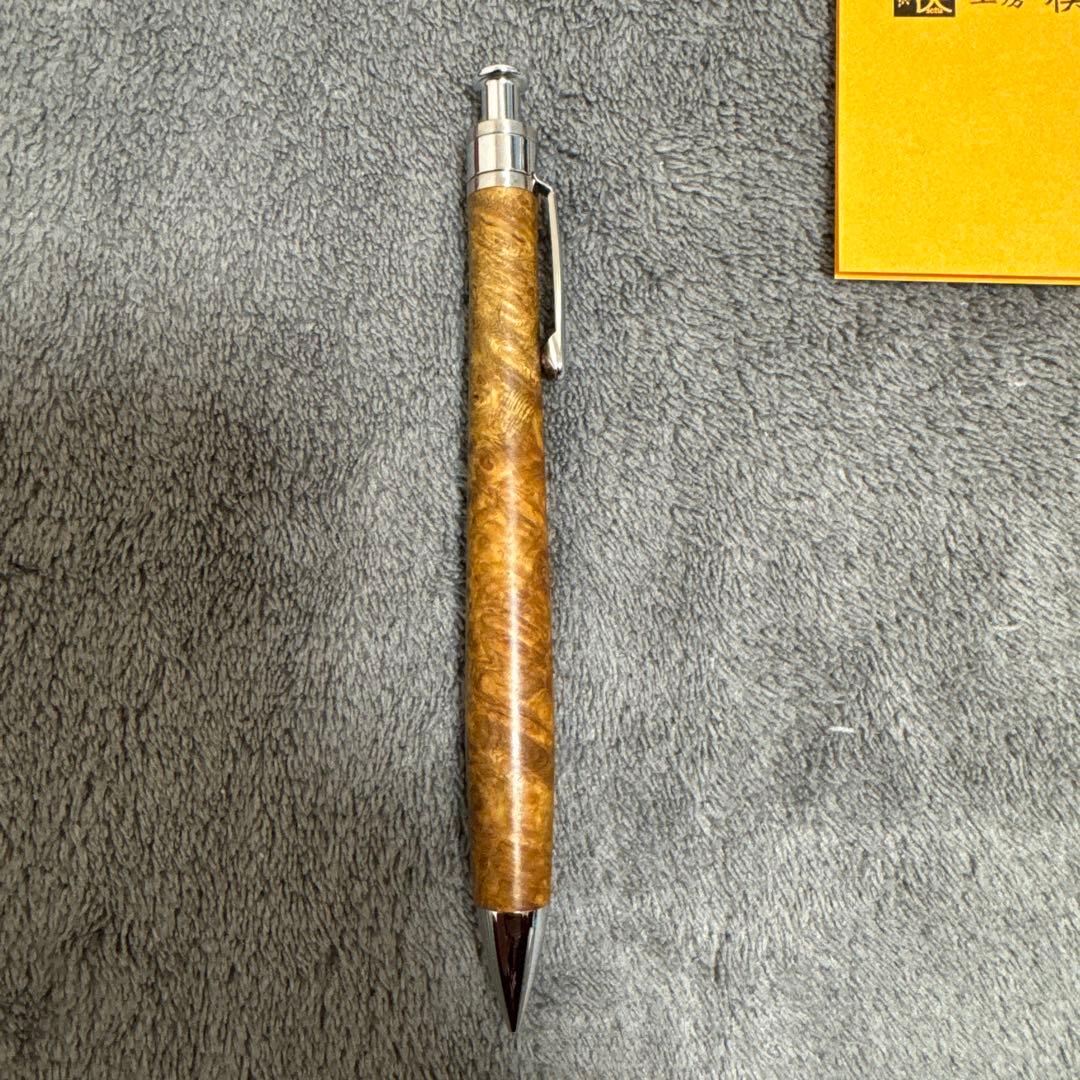 工房楔 花梨紅白　こぶ杢 シャーペン 完品