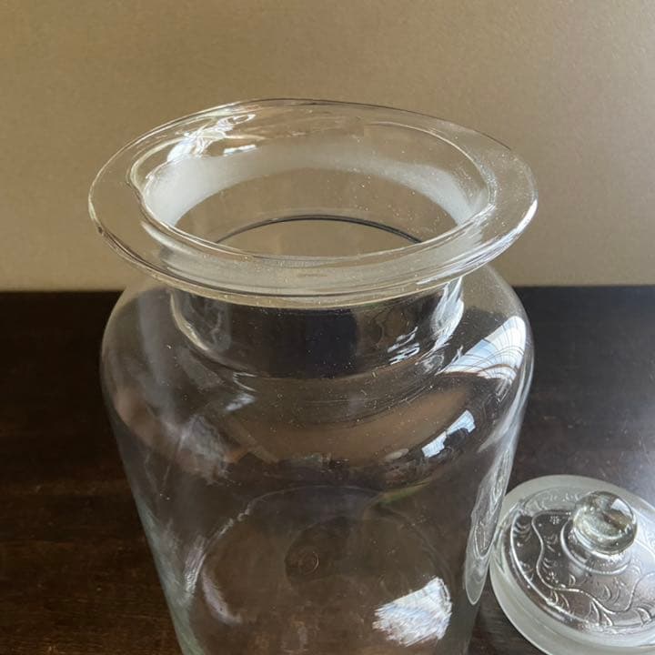 昭和レトロ　ガラス瓶　古い硝子　保存瓶　アンティークガラス
