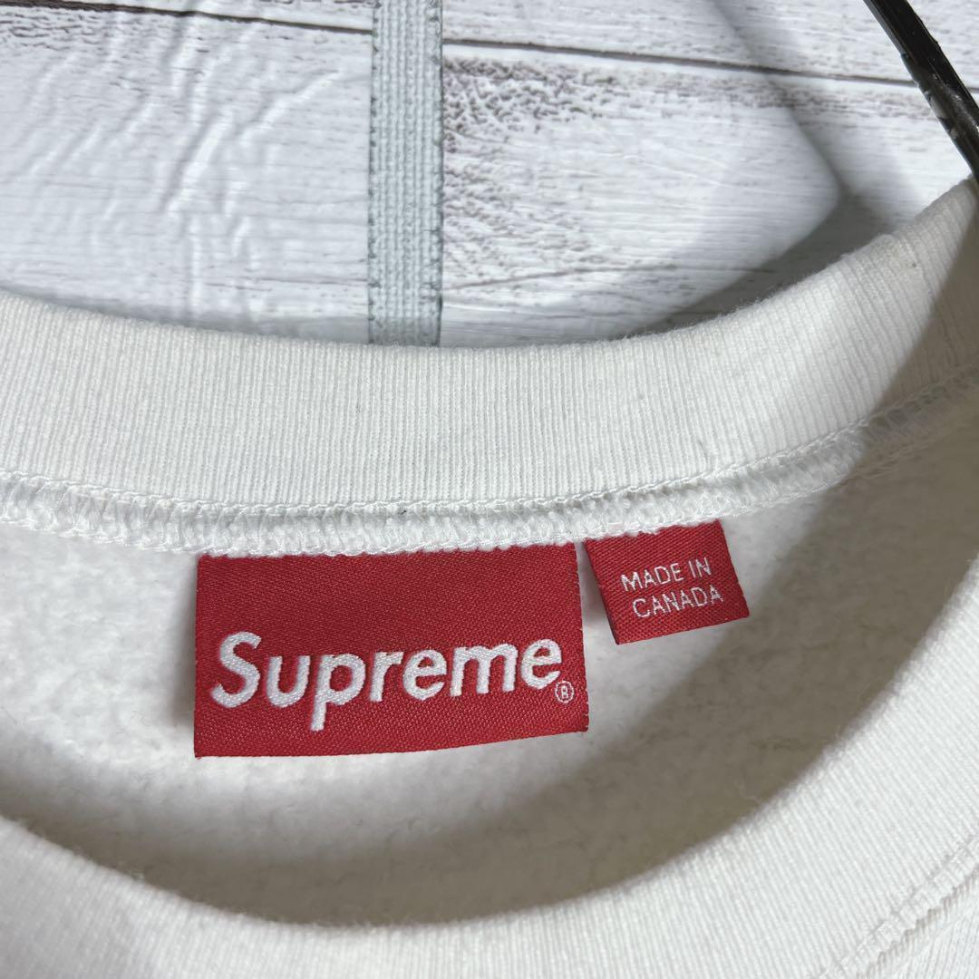 【入手困難!!】シュプリーム ✈︎カナダ製 刺繍 トレーナー 肉厚 裏起毛